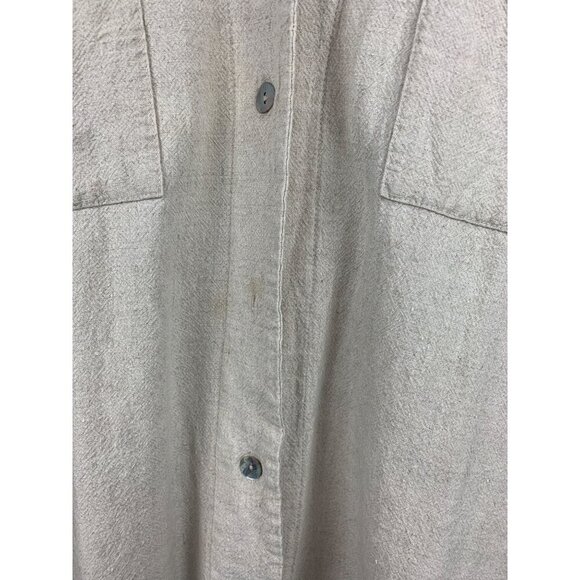 Coldwater Creek Womens XL Beige Linen Blend Button-Up Shirt - Picture 5 of 5